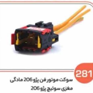 281 سوکت موتور فن پژو206 مادگی ( سوکت عباسی )