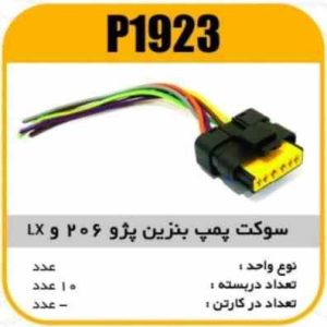 سوکت پمپ بنزین پژو 206 و LX و چراغ سمند پاسیکو P1923 ب10