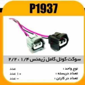 سوکت کویل زیمنس کامل 1/4 و 3/2 پاسیکو P1937 ب10 ک100