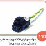 110- سوکت دو فیش -مهره دنده عقب و فشنگی روغن 405 و 206 - دینام ال 90( سوکت عباسی )