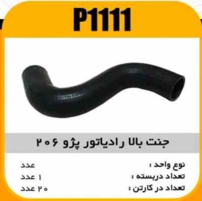 1111.jpg جنت شیلنگ رادیاتور بالای پژو 206 پاسیکو P1111 ک50 123