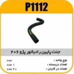جنت شیلنگ رادیاتور پایین پژو206 پاسیکوP1112 ک20(132)