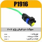 سوکت دو فیش پژو 206 پاسیکو P1916 ب10 ک100 (322)