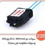 235 -سوکت دوفیش EUC پژو 206 سوکت مقاومت فن ساینا سیم 2.5 (سوکت عباسی )