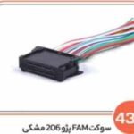 437- سوکت FAM پژو 206 مشکی ( سوکت عباسی )