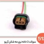 512- سوکت 2 خانه نری مه شکن آریو (سوکت عباسی)