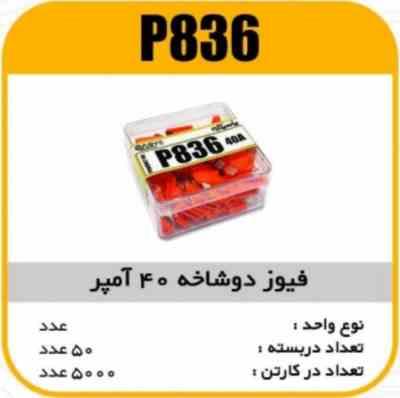 836.jpg فیوز دو شاخه 40 آمپر پاسیکو P836 ب 500 ک 5000 366